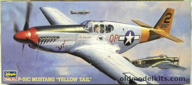 Hasegawa 1/72 P-51C Mustang 'Yellow Tail' - 2nd FS 52 FG Lt. Emerson 'Sit' / 5th FS 52nd FG, AP12 plastic model kit